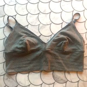 Madewell striped triangle bralette w adjustable straps